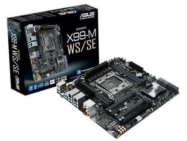 Alt view image 2 of 9 - ASUS X99-M WS/SE - Motherboard - micro ATX - LGA2011-v3 Socket - X99 - USB 3.0, USB 3.1 - 2 x Gigabit LAN - HD Audio (8-channel)