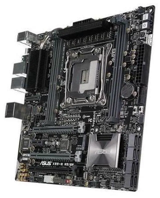 Alt view image 4 of 9 - ASUS X99-M WS/SE - Motherboard - micro ATX - LGA2011-v3 Socket - X99 - USB 3.0, USB 3.1 - 2 x Gigabit LAN - HD Audio (8-channel)