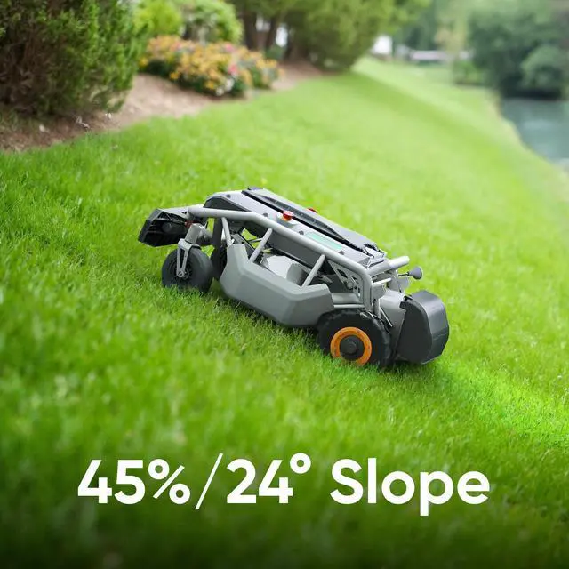Alt view image 4 of 7 - Mowrator Remote Control Lawn Mower S1 2WD 56V18Ah, Robot Lawn Mower Multi-Functions With 1.8-4.6 Inch Cutting Height 21 Inch Real Blade, Robotic Lawn Mower For 45% Slope(24°) With Mowing 1.12 Acres