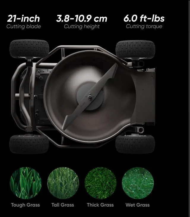 Alt view image 3 of 7 - Mowrator Remote Control Lawn Mower S1 4WD 56V18Ah, Robot Lawn Mower Multi-Functions with 1.5-4.3 Inch Cutting Height 21 Inch Real Blade, Robotic Lawn Mower for 75% Slope(37°) with Mowing 1.12 Acres