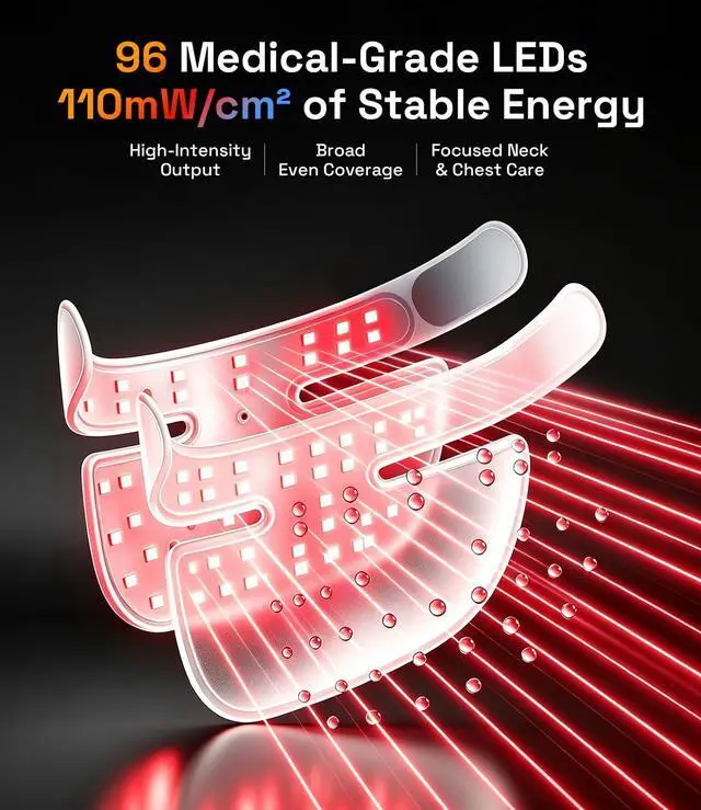 Alt view image 6 of 7 - MINIXTEC Wireless LED Red Light Therapy for Neck, Chest & Back 850nm NIR