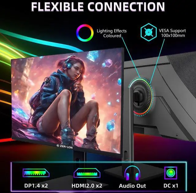 27 inch UHD Gaming Monitor, 3840 x 2160 60Hz IPS Computer Monitor ...