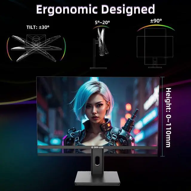 27 inch UHD Gaming Monitor, 3840 x 2160 60Hz IPS Computer Monitor ...