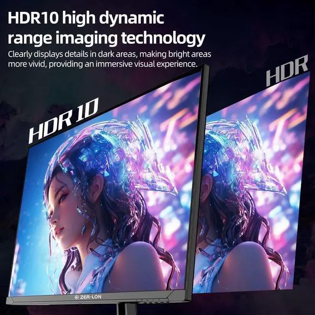 Alt view image 4 of 7 - ZER-LON 32 Inch 4K UHD (3840 x 2160) Computer Monitor, IPS 60Hz Ultra-Clear Screen, 100% sRGB, Eye Saver/Flicker Free Mode, FreeSync, Built-in Speaker, HDMI2.0 x2, DP1.4 x2