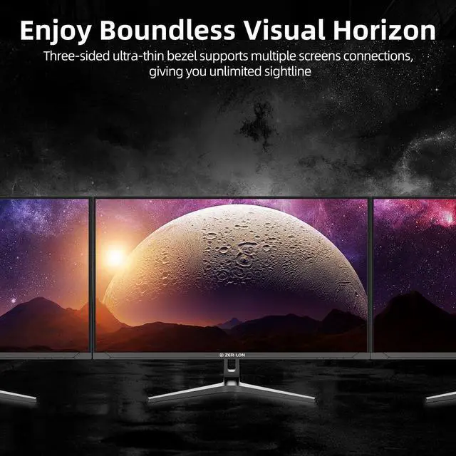 Alt view image 6 of 7 - ZER-LON 32 Inch 4K UHD (3840 x 2160) Computer Monitor, IPS 60Hz Ultra-Clear Screen, 100% sRGB, Eye Saver/Flicker Free Mode, FreeSync, Built-in Speaker, HDMI2.0 x2, DP1.4 x2