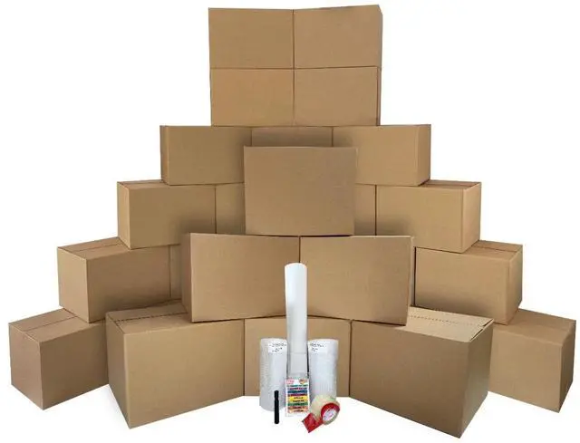 Main image of UBMOVE Moving Boxes 2 Room Bigger Smart Moving Kit 28 Boxes ,Tape, & more