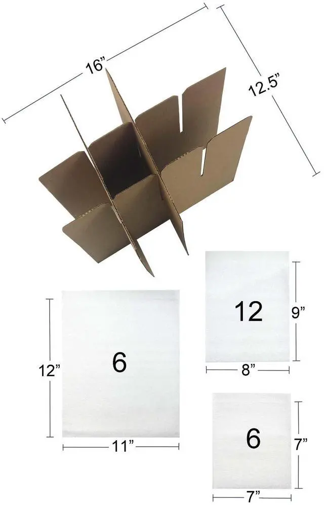 Alt view image 2 of 6 - UBMOVE Moving Supplies Foam Wrap Dish Cell Divider kit & Foam Pouches