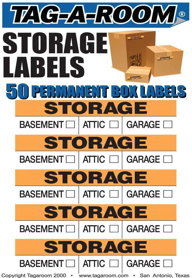 Main image of UBMOVE Storage Moving Labels Identify box contents with 50 labels