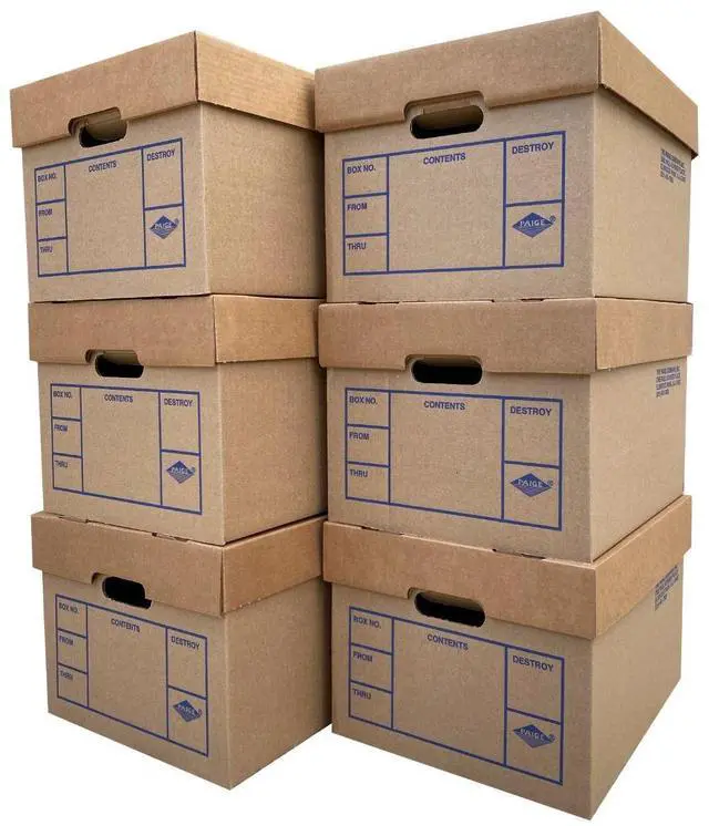 Main image of UBMOVE File Moving Boxes 200# Strength, Small, 15 x 12 x 10 Inches, 6 Pack