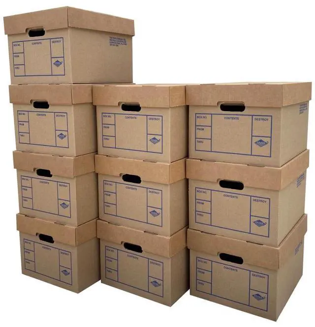 Main image of UBMOVE File Storage Boxes 15" x 12" x 10" inches, 10 Pack