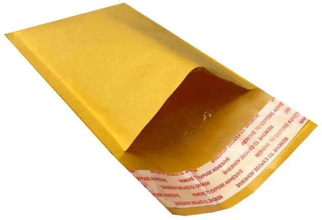 Main image of UOFFICE 100 Kraft Bubble Mailers 4x8" - #000 Self-Seal Padded Envelopes