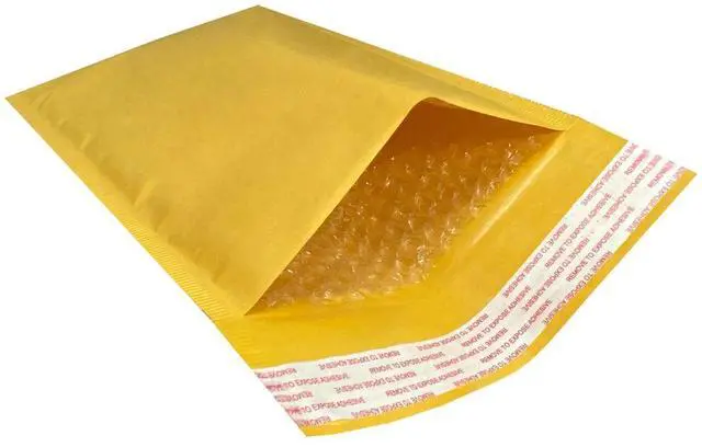 Main image of UOFFICE 100 Kraft Bubble Mailers 7.25x12" - #1 Self-Seal Padded Envelopes