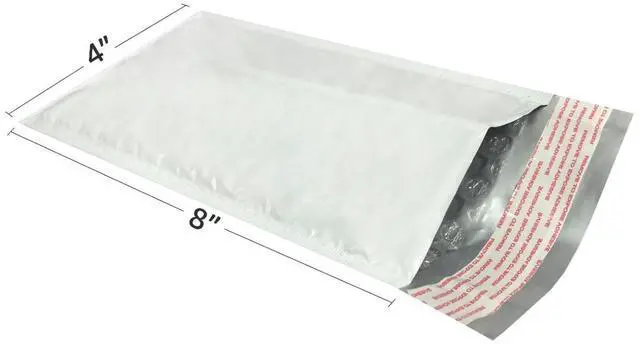 Alt view image 2 of 7 - UOFFICE 50 Poly Bubble Mailers  4"X8" #000 Shipping Envelopes
