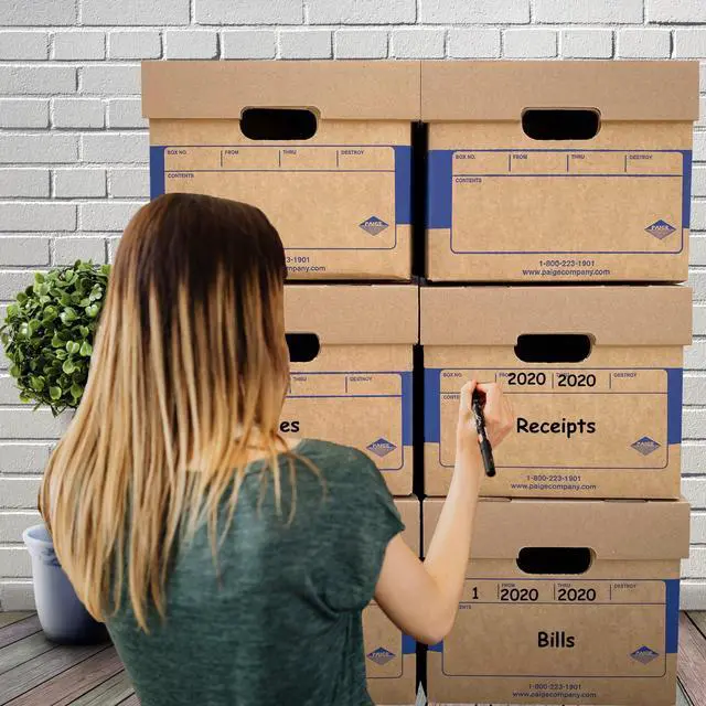 Alt view image 5 of 7 - UBMOVE File Moving Boxes 200# Strength, Small, 15 x 12 x 10 Inches, 6 Pack