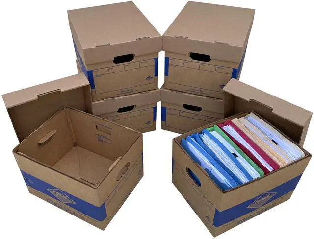 Alt view image 2 of 7 - UBMOVE File Moving Boxes 200# Strength, Small, 15 x 12 x 10 Inches, 6 Pack