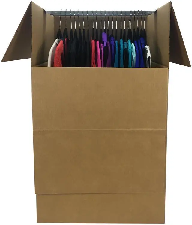 Alt view image 4 of 7 - UBMOVE Shorty Space Saving Wardrobe Moving Boxes (Bundle of 6) 20" x 20" x 34" Moving Boxes