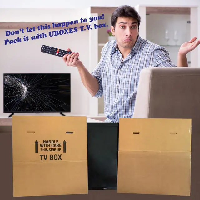 Alt view image 7 of 7 - UBMOVE TV Moving Box Fits Up to 70" (2 Pack)