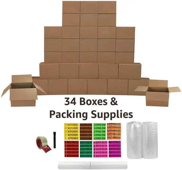 Alt view image 5 of 7 - UBMOVE Smart Moving Bigger Boxes Kit #3 34 Moving Boxes & Packing Supplies