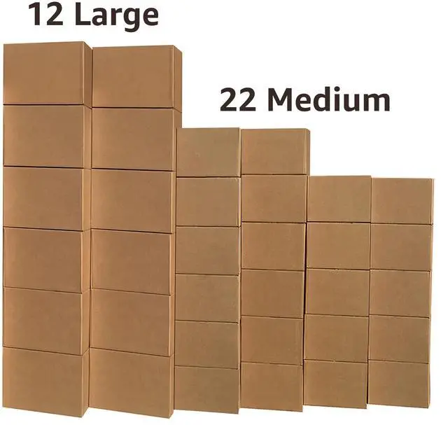 Alt view image 3 of 7 - UBMOVE Smart Moving Bigger Boxes Kit #3 34 Moving Boxes & Packing Supplies