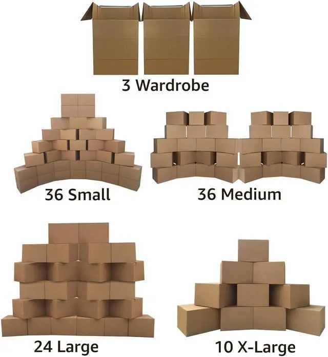 Alt view image 2 of 7 - UBMOVE 9 Room Wardrobe Kit 106 Moving Boxes & Supplies