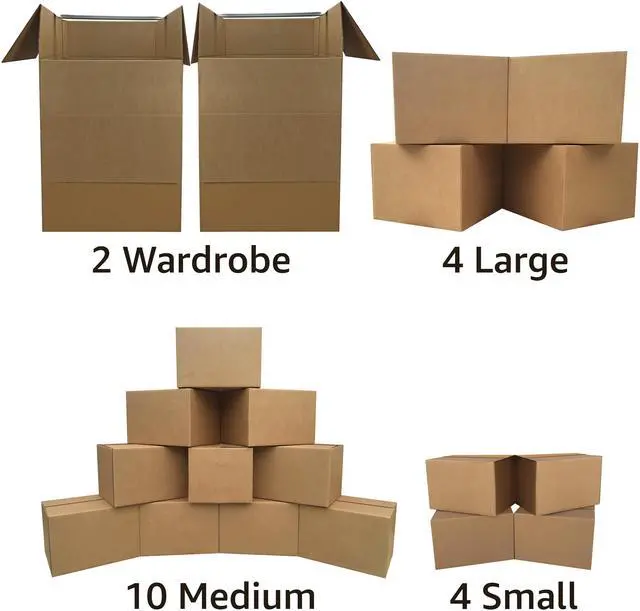 Alt view image 3 of 7 - UBMOVE 2 Room Wardrobe Kit 18 Moving Boxes plus Packing Supplies