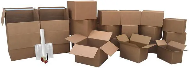 Alt view image 2 of 7 - UBMOVE 2 Room Wardrobe Kit 18 Moving Boxes plus Packing Supplies