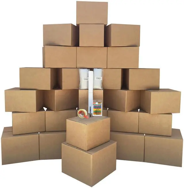 Alt view image 3 of 7 - UBMOVE Moving Boxes 2 Room Bigger Smart Moving Kit 28 Boxes ,Tape, & more