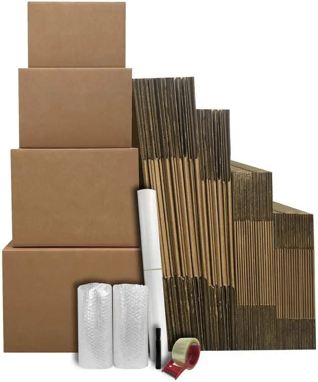 Alt view image 2 of 7 - UBMOVE 4 Room Basic Kit 52 Moving Boxes & Packing Materials