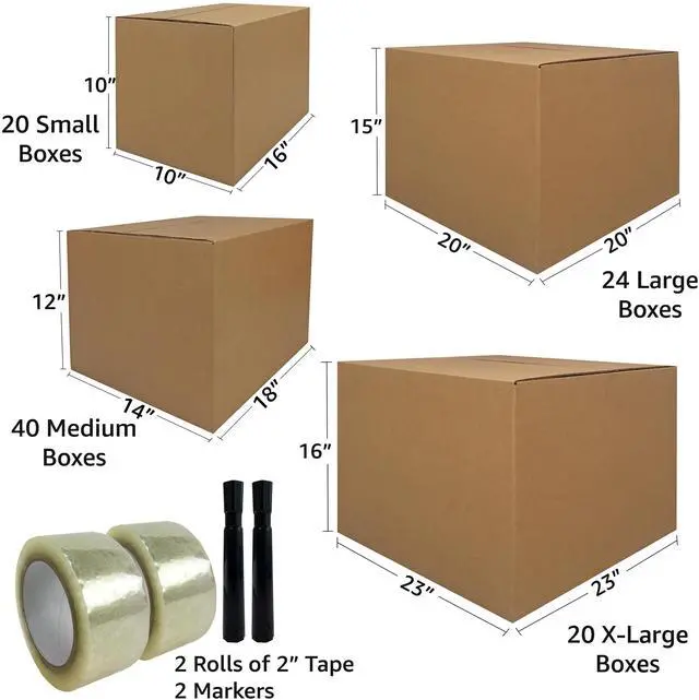 Alt view image 4 of 7 - UBMOVE 9 Room Economy Kit 104 Moving Boxes & Packing Supplies