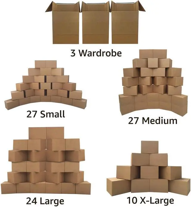 Alt view image 2 of 7 - UBMOVE 8 Room Wardrobe Kit 88 Moving Boxes & Moving Supplies