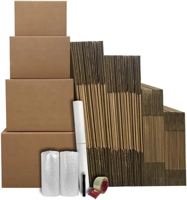 Alt view image 3 of 7 - UBMOVE Basic Moving Box Kit for 5 Bedrooms 58 Boxes & Packing Materials