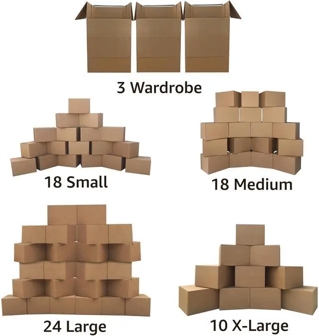 Alt view image 2 of 7 - UBMOVE 7 Room Wardrobe Kit 70 Corrugated Moving Boxes with Packing Supplies