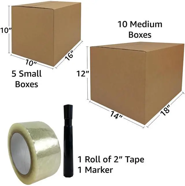 Alt view image 4 of 7 - UBMOVE Moving Boxes 1 BedRoom Economy 15 Moving Box Kit plus Moving Supplies