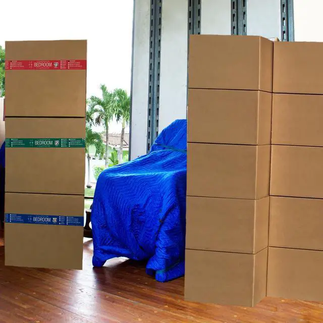 Alt view image 4 of 7 - UBMOVE 4 Economy Moving Blankets 72x80" 43# Professional Quilted Moving Pads