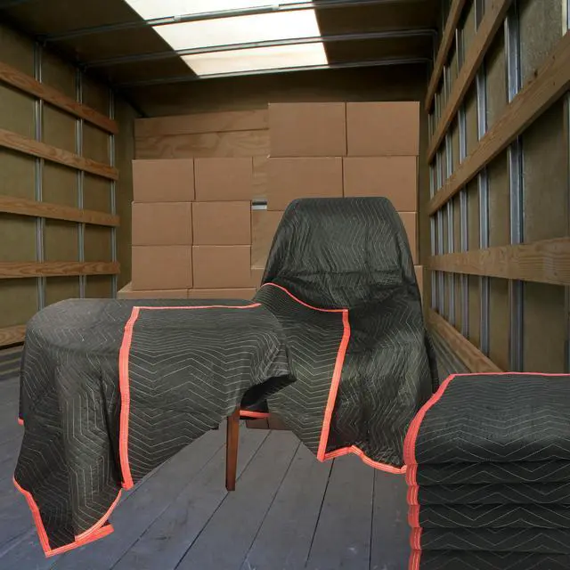 Alt view image 6 of 7 - UBMOVE 2 Pack of Deluxe Moving Blankets - 5.42lbs/each - Protective Shipping