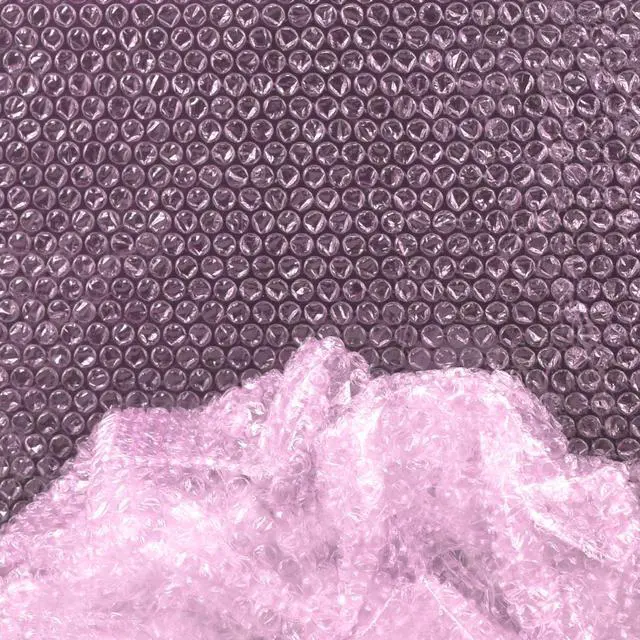 Alt view image 5 of 7 - UOFFICE Polyethylene Pink Anti-Static Small Bubble Roll 175' x 12"