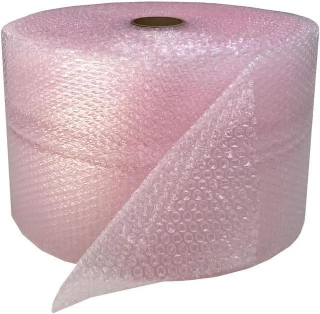 Alt view image 3 of 7 - UOFFICE Polyethylene Pink Anti-Static Small Bubble Roll 175' x 12"