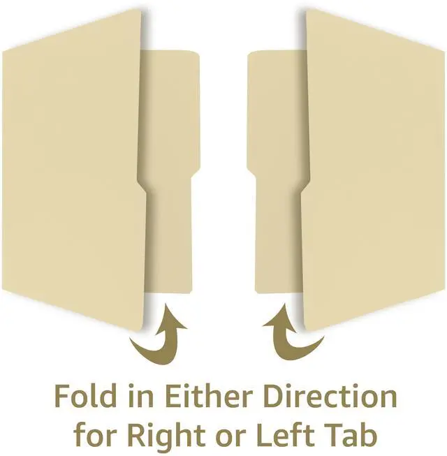 Alt view image 6 of 7 - UOFFICE File Folder Letter Size 1/2 Cut Tab 100 Pack Manila