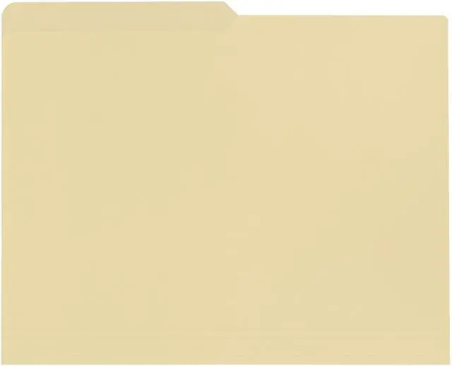 Alt view image 5 of 7 - UOFFICE File Folder Letter Size 1/2 Cut Tab 100 Pack Manila