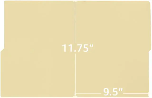 Alt view image 4 of 7 - UOFFICE File Folder Letter Size 1/2 Cut Tab 100 Pack Manila