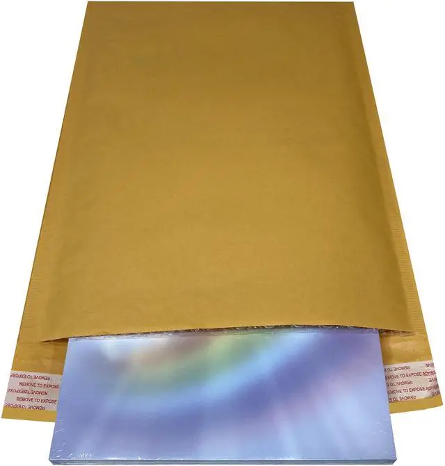 Alt view image 2 of 7 - UOFFICE 50 Kraft Bubble Mailers 10.5x16" - #5 Self-Seal Padded Envelopes