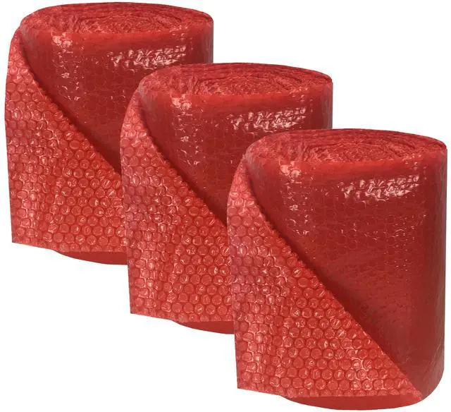 Alt view image 2 of 7 - UBMOVE Small Red Bubble Cushioning Roll Size 3/16" Bubbles 12" x 175'
