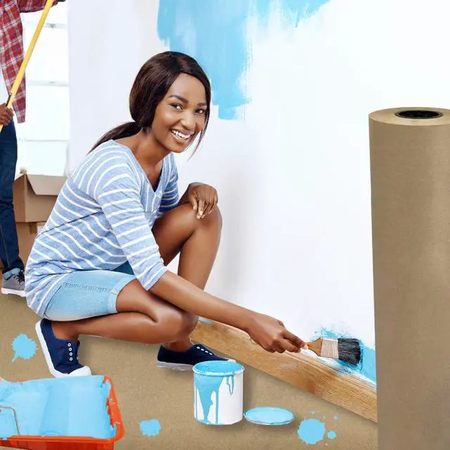 Alt view image 5 of 7 - UOFFICE Kraft Paper Roll 765'x36" 40lb Strength Brown Paper