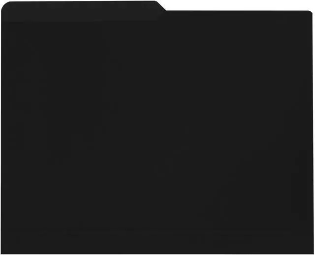 Alt view image 2 of 6 - UOFFICE File Folder Letter Size 1/2 Cut Tab 100 Pack Black