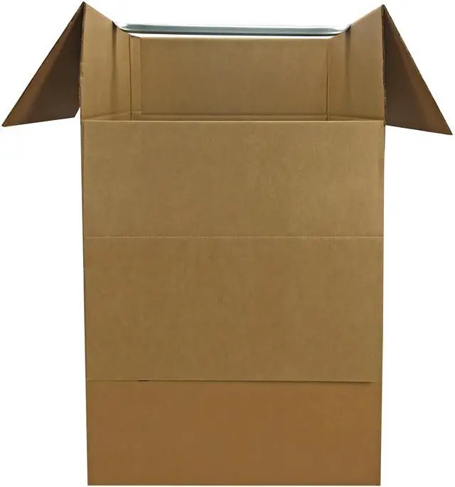 Alt view image 5 of 6 - UBMOVE Large Corrugated Wardrobe Moving Boxes (Bundle of 3) 24" x 24" x40"