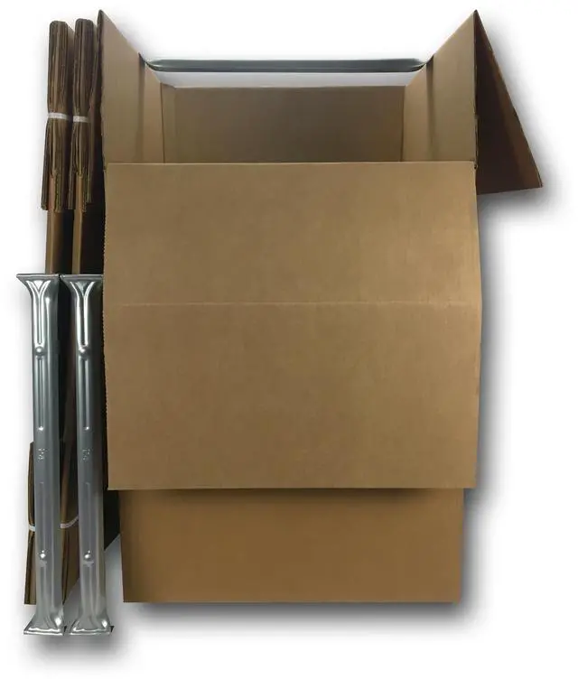 Alt view image 4 of 6 - UBMOVE Large Corrugated Wardrobe Moving Boxes (Bundle of 3) 24" x 24" x40"
