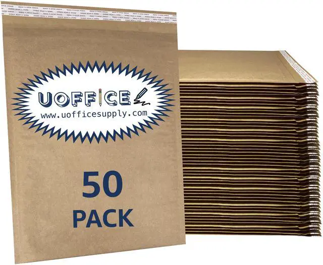 Alt view image 7 of 7 - UOFFICE HoneyComb Kraft Paper Shipping Mailers (50 Pack, #7 - 14.25" X 19")