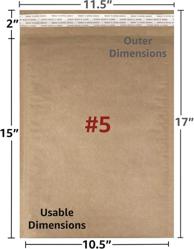 Alt view image 7 of 7 - UOFFICE HoneyComb All Paper Padded Shipping Mailers (30, #5 - 10.5" X 15")
