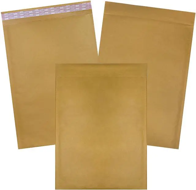 Alt view image 2 of 4 - UOFFICE 100 Kraft Bubble Mailers 12.5x19" - #6 Self-Sealing