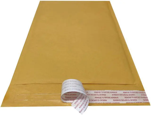 Alt view image 5 of 6 - UOFFICE 200 Kraft Bubble Mailers 8.5x14.5" - #3 Self-Seal Padded Envelopes
